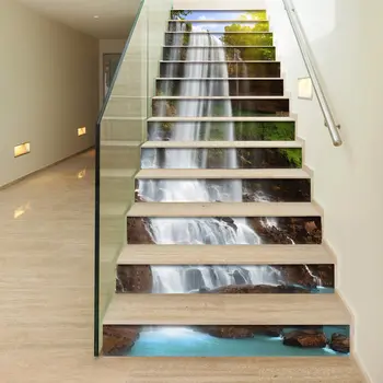 

Self-adhesive Landscape Pattern 3D Stairs Stickers DIY Wall Mural Wallpaper Removable PVC Decals Paper Wall Art Decor