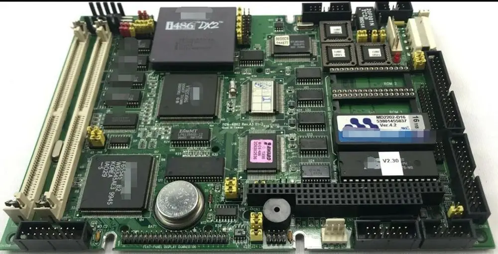 100% OK Original Motherboard Fanless PCM-4862 Rev.A3 CPU Board 486 Industrial Mainboard PC/104 SBC PCI Slot PC104 with RAM | Компьютеры и