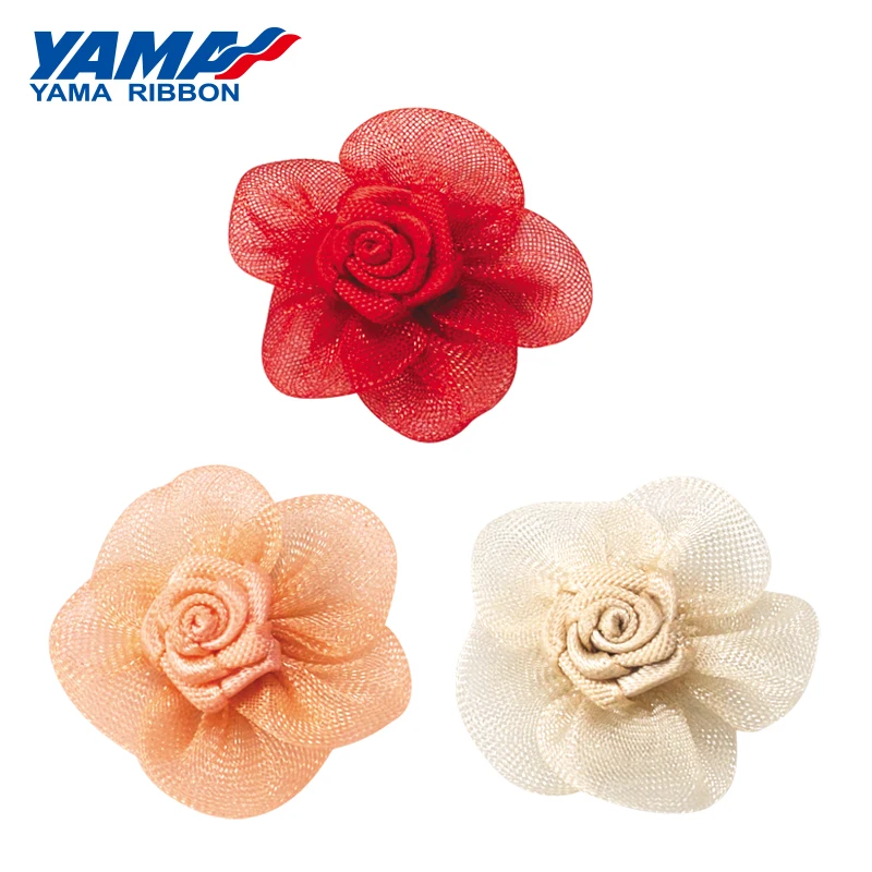 

YAMA Flower Ribbons Diameter 25mm±3mm 200pcs/bag Polyester Organza Ribbon Wedding Party DIY Decoration
