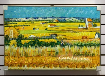 

Hot sale oil paint 60X90CM Handmade Van Gogh Harvest paint on canvas for Living Room bedroom Hand painted Wall Decor
