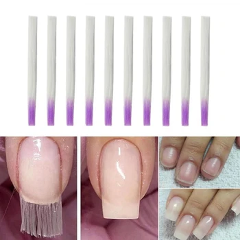 

Hot Sale Fiber Glass Nail Extension for UV Gel Building French Manicure Acrylic Fiberglass Nail Forms Salon Tool Tip Accessories