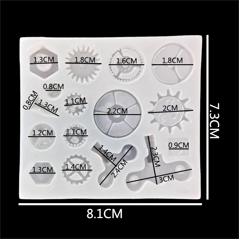 MJ392 Стимпанк Шестерни Confeitaria силиконовый Дизайнер УФ смолы штукатурка бетонные формы бетонформ molde para cemento глиняная форма - Цвет: MJ392