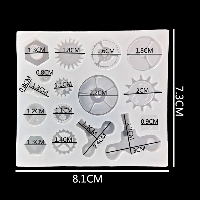 Стимпанк Шестерни Confeitaria силиконовый Дизайнер УФ смолы штукатурка бетонные формы бетонформ molde para cemento глиняная форма - Цвет: MJ392