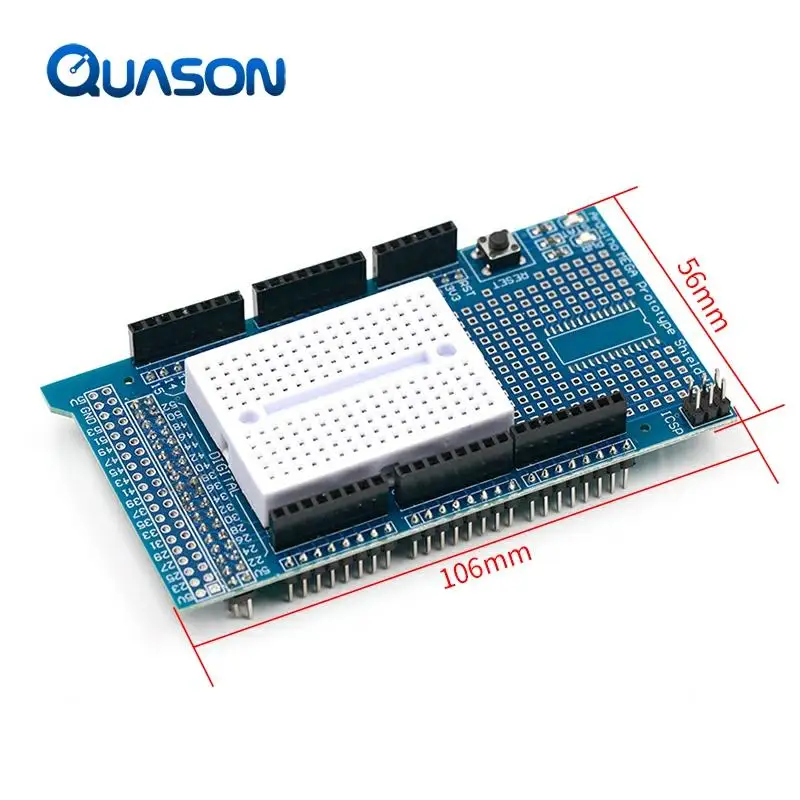 MEGA 2560 R3 Proto Prototype bouclier V3.0 Expansion carte de développement + Mini PCB platine de prototypage 170 Points de liaison pour arduino bricolage ► Photo 2/6