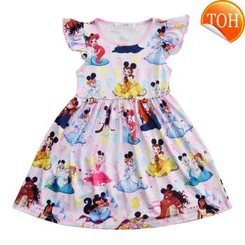 

summer new style lovely fashionable princess sleeveless boutique girl dress children soft milksilk dress for party