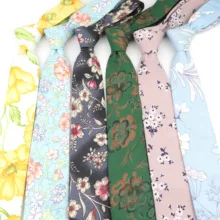 Винтажные мужские Цветочные Галстуки для мужчин, Повседневный хлопковый галстук 7 см, Gravata Humitas Hombre, свадебные деловые галстуки, дизайн, мужские галстуки