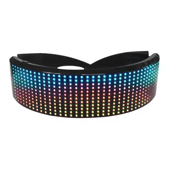 

LED Bluetooth Glasses Full Color LED Display Smart Glasses with APP Connected Control for Parties Halloween Christmas