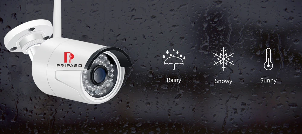 Pripaso Wi-Fi камера безопасности camhi 1080P HD домашняя беспроводная наружная камера наблюдения с водонепроницаемой поддержкой обнаружения движения