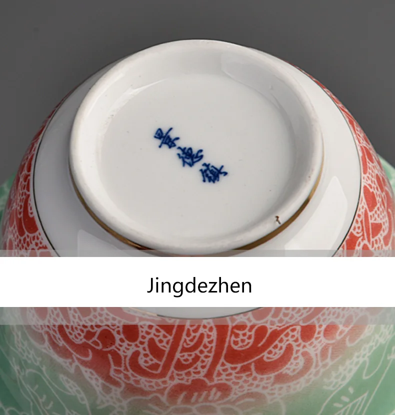 Цзиндэчжэнь Gaiwan фарфоровый керамический эмалированный чайный соусница для тарелки Обложка набор пиалы для чая ручная роспись чайная посуда мастер чашка посуда для напитков ремесла