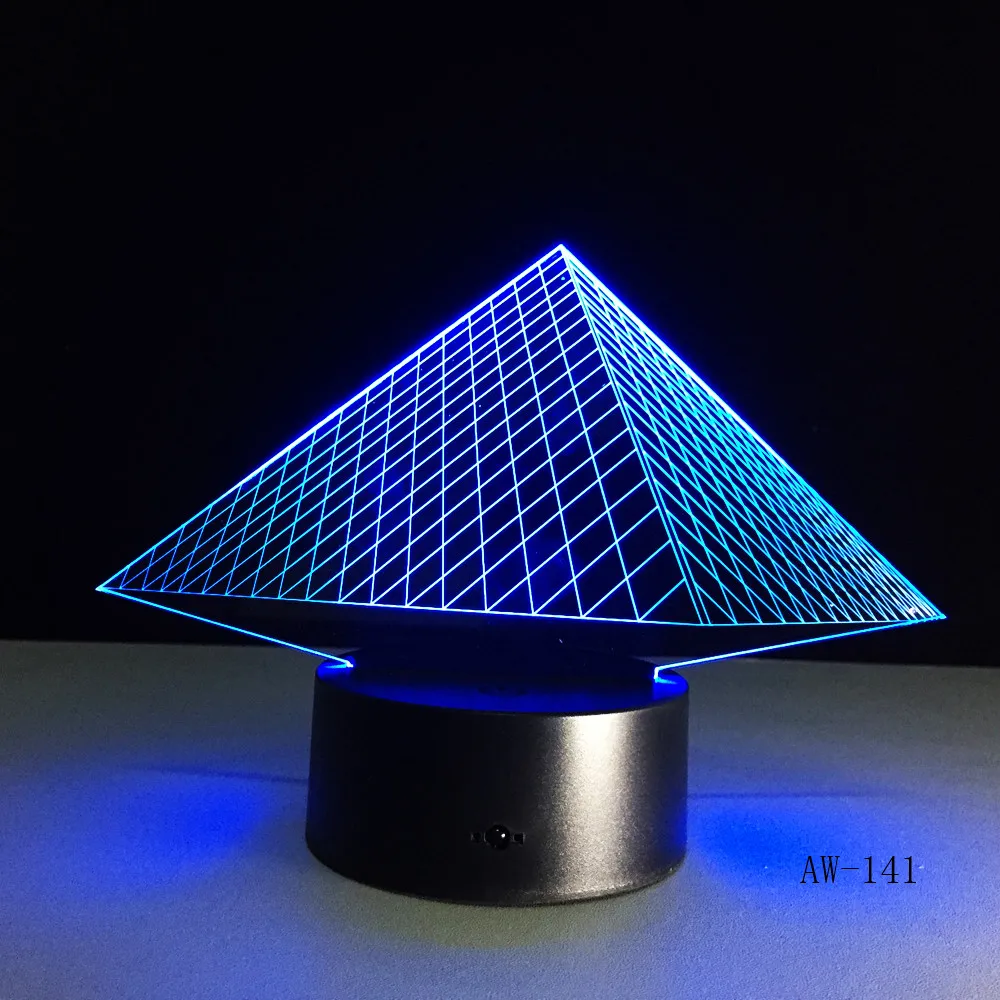 3D светодиодный ночсветильник цветная градиентная атмосферная лампа с USB кабелем