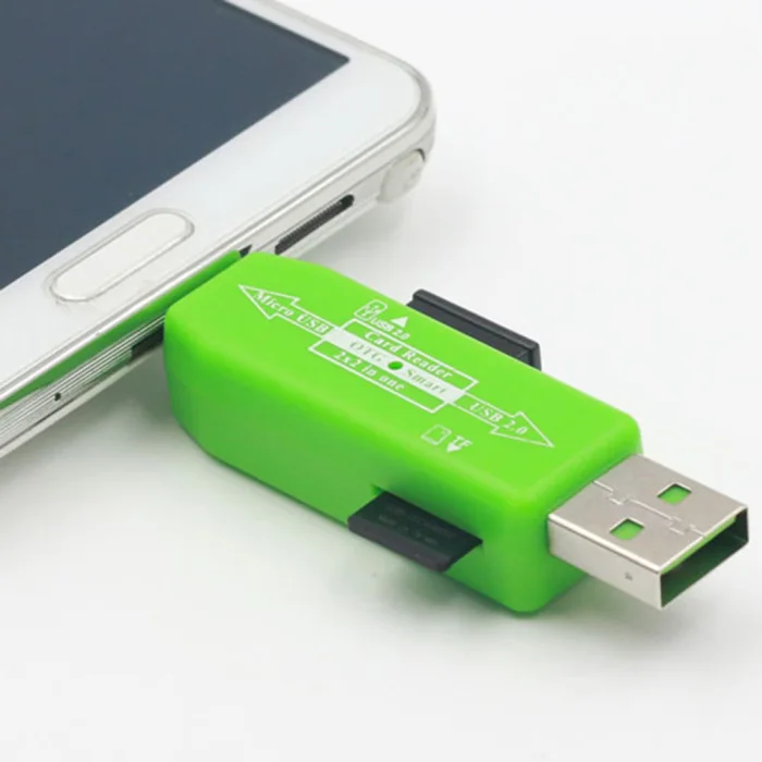 2 в 1 USB OTG кардридер Универсальный Micro USB OTG TF/SD кардридер телефон удлинитель адаптер JLRL88