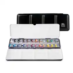 Winsor Newton Cotman Professional Watercolor Solid Pigment 12/24 Colors Tin Box Set Artist Level Watercolor