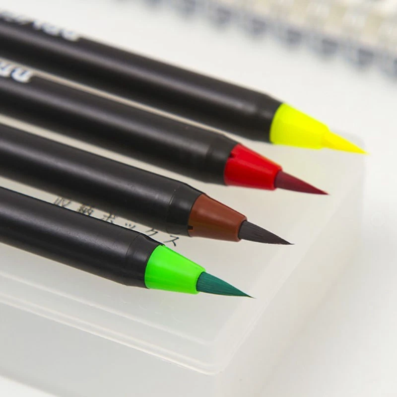 Горячее предложение-20 цветов, водостойкая ручка, набор для рисования, ручка для защиты окружающей среды, искусство, водная цветная мягкая головка, ручка, водостойкая цветная ручка, цветной ing Tap W