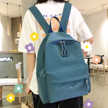 

2020 High quality canvas women backpack female Large capacity schoolbag