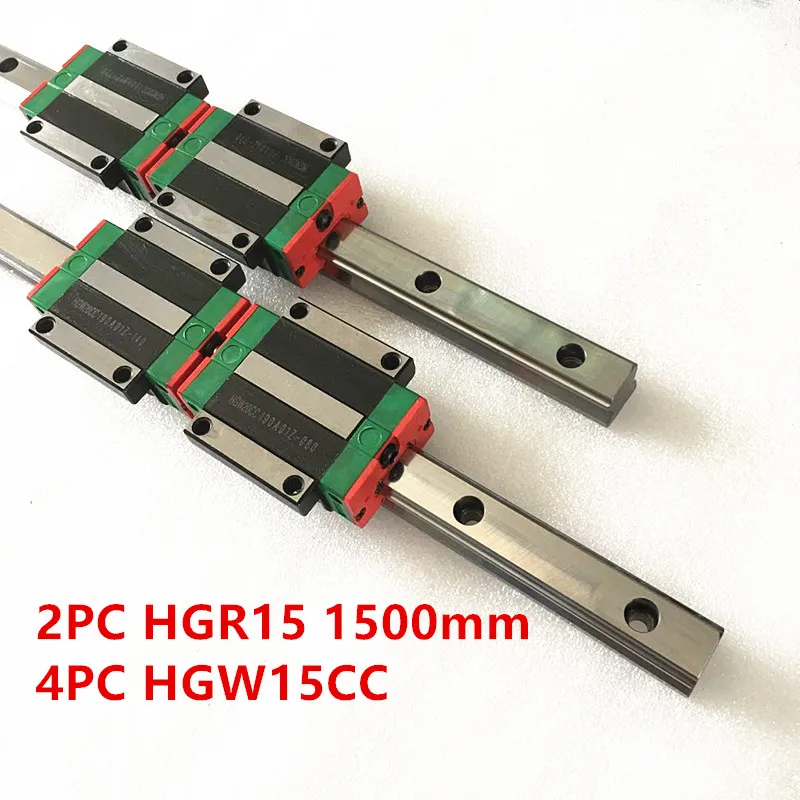 HGW15CC 15 мм 20 мм 25 мм HGR15 HGR20 HGR25 линейная направляющая с перевозкой HGH20CA/HGW20CA/HGH15CA/HGH20CA/HGH25CA 1500 мм для xy cnc - Цвет: HGW15CC
