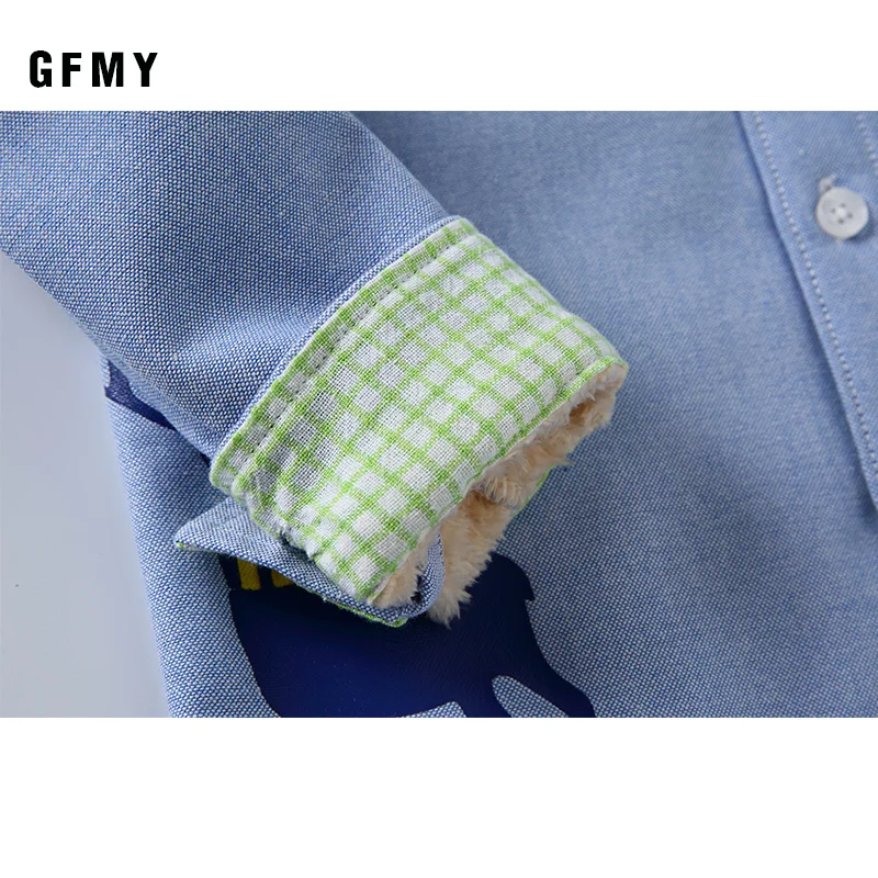 GFMY/ г., зимняя модная однотонная Вельветовая рубашка с длинными рукавами из хлопка для мальчиков От 3 до 12 лет повседневная одежда для больших детей куртка