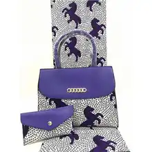 Настоящий голландский Африканский костюм Анкара сумка комплект подходящая воск ткань хлопок для леди свадебный пати подарок