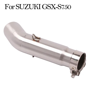 Slip on Motorcycle Exhaust Mid connection Stainless Steel Middle Link pipe Escape Muffler For SUZUKI GSX-S750 2018 2019 Years