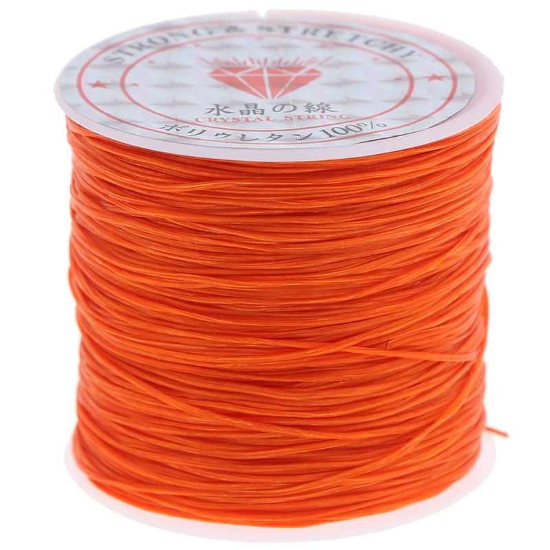 50M colorful flexible elastic crystal cord / roll making jewelry beaded bracelet fishing line rope 1 roll - Цвет: OG