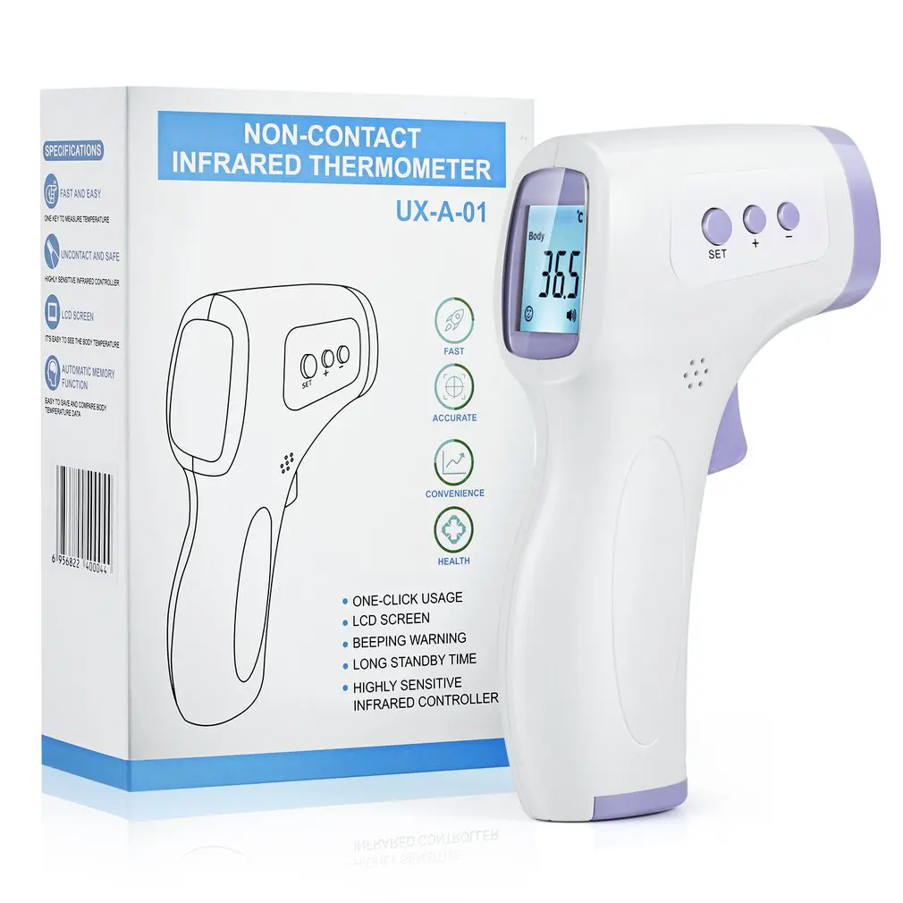 

Forehead Non Contact Baby Thermometer Infrared LCD Body Temperature Fever Digital IR Measurement Tool Gun for Baby Adult