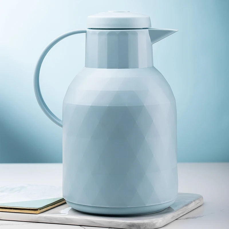 

1L Double Wall Glass Vacuum Flask Household Office Thermal Hot Water Kettle