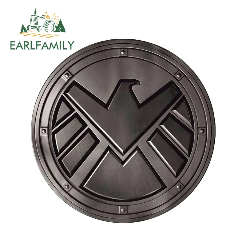 

EARLFAMILY 13cm x 13cm 3D Car Stickers SHIELD Logo Super Hero Marvel Car Window Decal Sticker Rear Windshield Styling Sticker