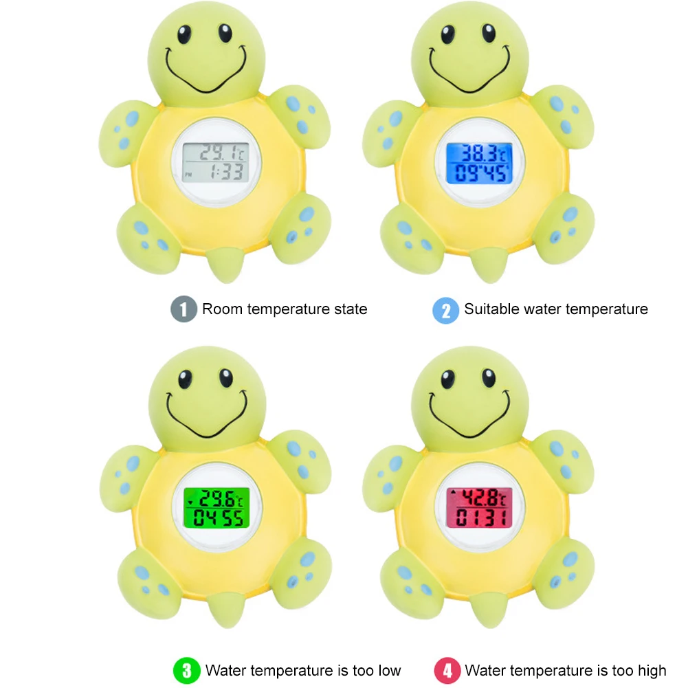 Датчик животных Дизайн термометр для ванны часы плавающая форма черепаха ребенок игрушка цифровой воды для купания