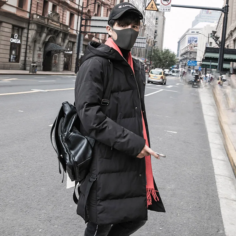 Новые модные куртки, Мужская парка, горячая Распродажа, качественная Осенняя зимняя теплая верхняя одежда, облегающие мужские пальто, повседневные ветрозащитные куртки для мужчин - Цвет: Черный