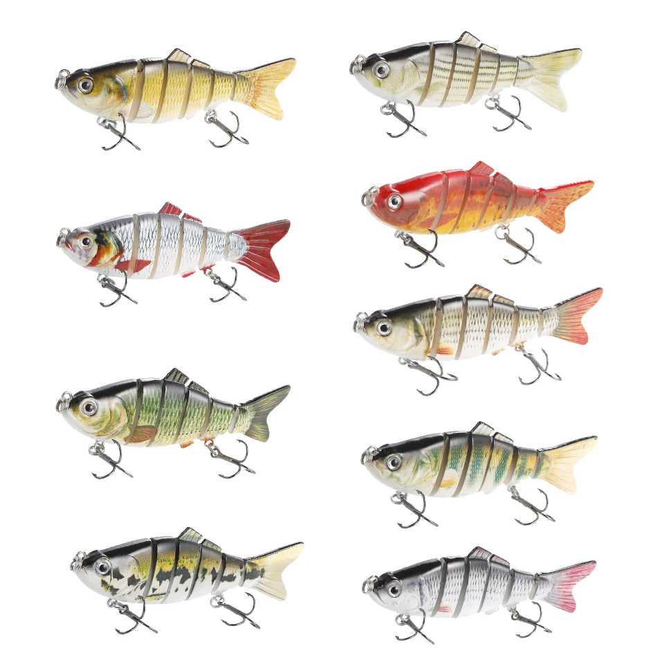 

1Pc Multi Jointed Fish Wobblers Fishing Lures 102mm 19g Bass Pike Artificial Bait Hard Lure Swimbait Crankbait Fishing Tackle