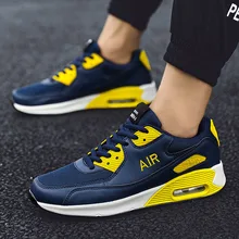 Новинка; мужская повседневная обувь; дышащая удобная модная мужская обувь на воздушной подушке; кроссовки на шнуровке; Легкие Прогулочные кроссовки