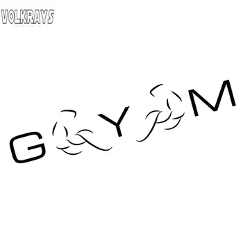 

Volkrays Personality Car Sticker Gym Muscled Fitness Sports Bodybuilding Accessories Reflective Waterproof Vinyl Decal,5cm*17cm