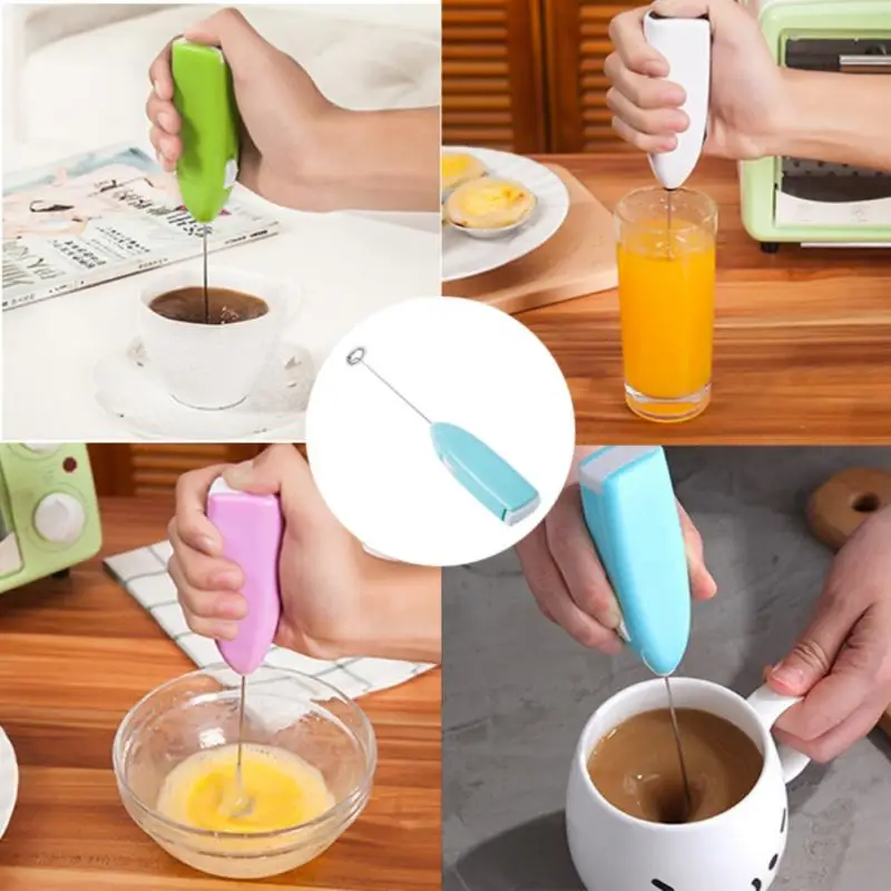 Electric Handle Egg Beater Milk Drink Coffee Whisk Mixer Frother Foamer
