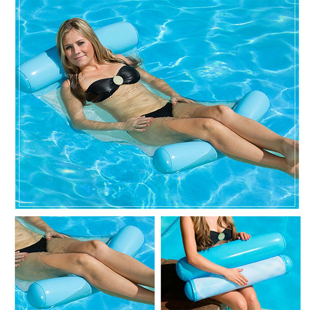 Swimming Water Floating Chair Pool Floating Hammock Water Inflated Bed Pillow Air Mattress Party Fun Toy Lazy Water Lounge Chair