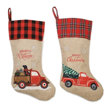 

New Year 2021 Gifts Bag Christmas Red Car Stocking Christmas Decorations for Home Navidad Socks Xmas Tree Decoration Natal Decor