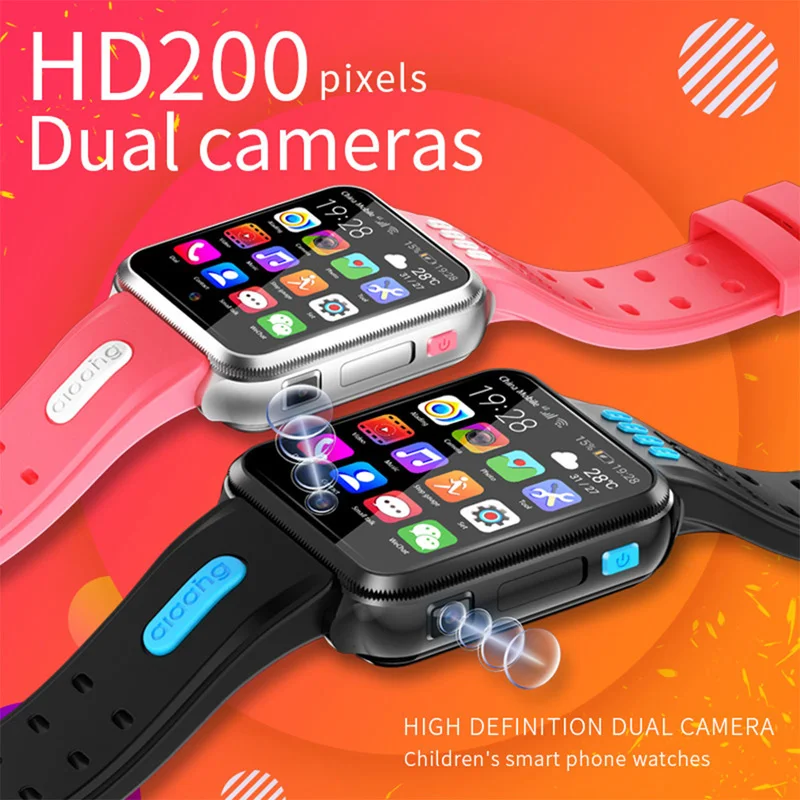 4G Children's Smart Watch H1 Android Phone Kids SmartWatch With Sim Card and TF Card Dual Camera Wifi Watches PK Q50 Q90