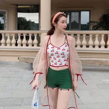 

Woman Bikini Swimsuit Swimwear 2019 For Surfing Wholes Pure High Waisted Sexy Slim Pants Female Print Polyester Sierra Surfer