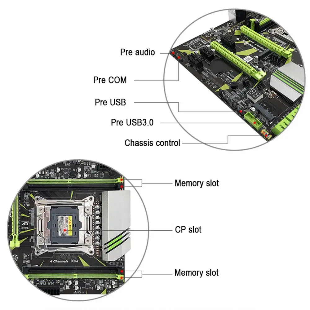 인텔 I7 E5 4 채널 DDR4 2133/2400/2800 32G RAM,NVME SSD M.2,SATA2.0,USB3.0,PCIE16X 슬롯 용 X99 LGA2011-3 마더 보드