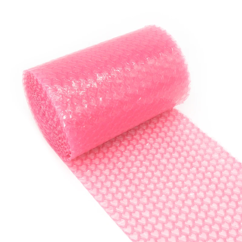 20cmx5 Meter Pink Love Heart Air Bubble Cushioning Wrap Rolls