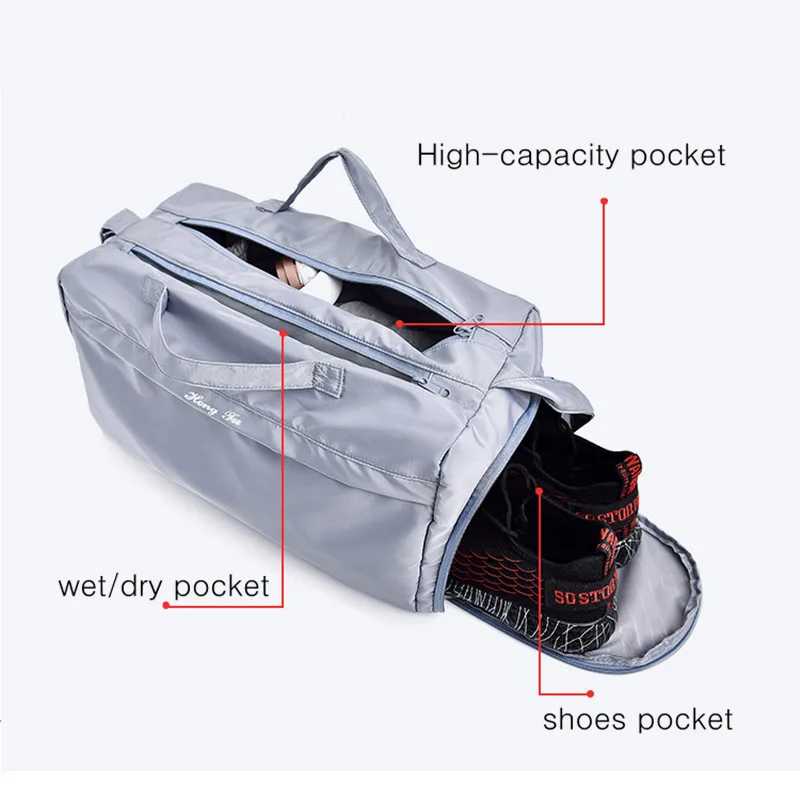 Спортивная сумка для женщин и мужчин, водонепроницаемый Оксфордский рюкзак на плечо с самостоятельной обувью, карман для спортзала, сумка для йоги, путешествий, тренировок