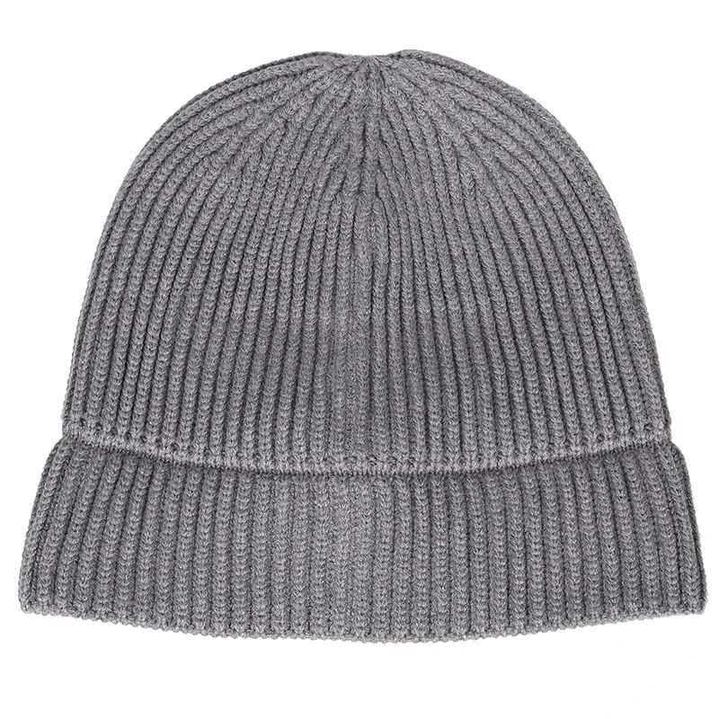 Autumn and winter new men's knitted cotton hats warm comfortable solid color fashion ski caps women's skullies|Мужская Skullies &