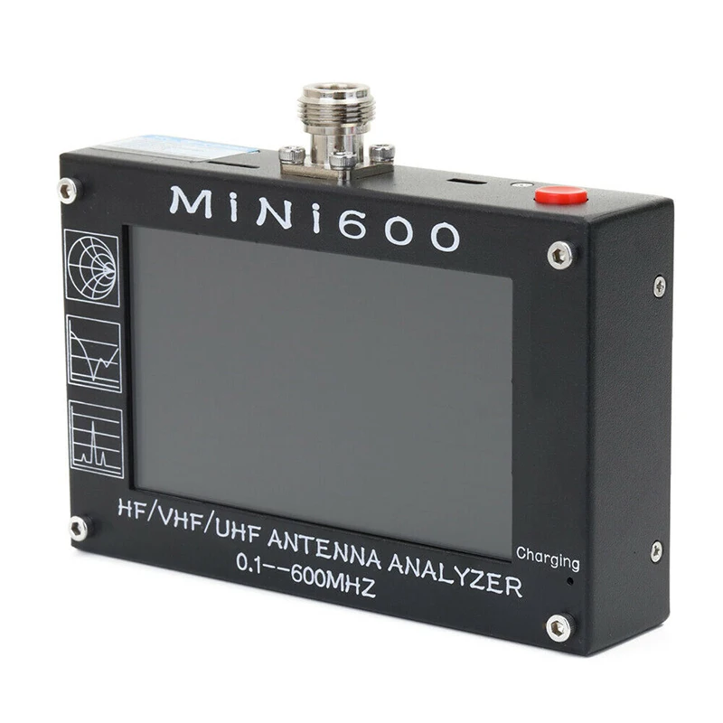 Mini600 анализатор антенны сенсорный экран 0,1-600 МГц HF VHF Любительская рация SWR 5 V/1.5A для радио HVR88