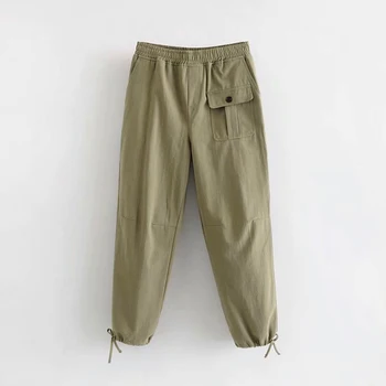

Women High Waist Elastic Spring Autumn Long Pant Female Casual Trousers