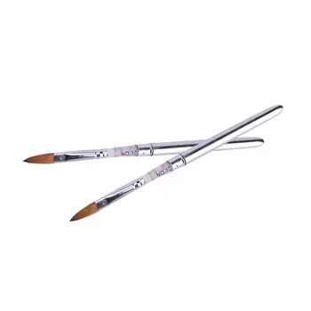 

2Pcs/Set Nail Brush Pen Acrylic Salon Painting Professional Tools (Size 10) Carved Pen Professional Senior Manicure Supplies