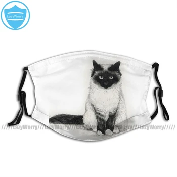 

Realistic Cats Mouth Face Mask Birman Facial Mask Pretty Kawai Adult with 2 Filters Mask