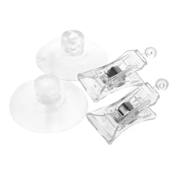 

New 2 PCS 47mm Clear Plastic Wall Suction Cup Clip Clamp