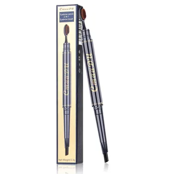 

Double Eyebrow Pen Long Lasting Pigments Black Eye Brow Pen Multi-functional Waterproof Makeup Toothbrush Head Eyebrow Pencils