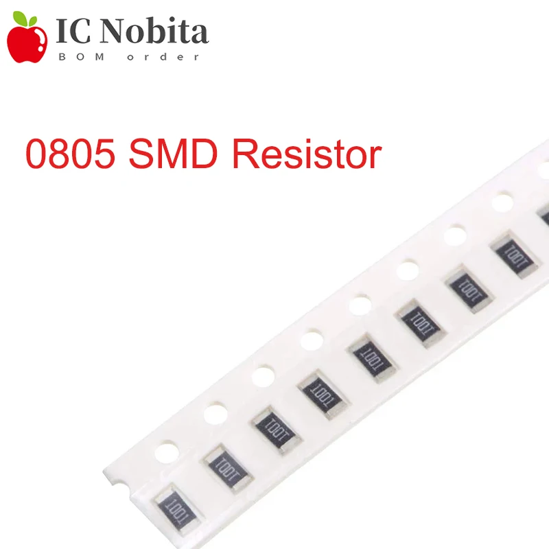 

100PCS 0805 SMD Resistor 1% 1/8W 0R ~ 10M 0R 1R 10R 100R 220R 330R 470R 1K 2.2k 4.7K 10K 47K 100K 1M 2M 0 10 100 330 470 Ohm