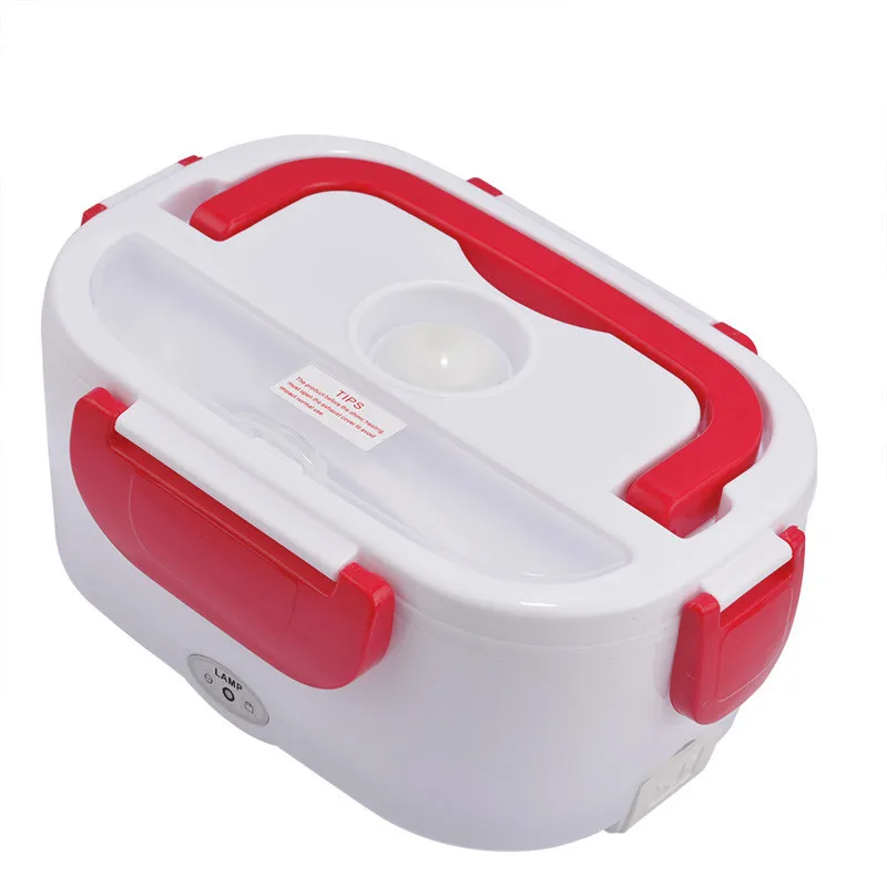 Портативный электрический 12 В с подогревом Ланч-бокс Bento коробки Авто еда Риса контейнер грелка для школы офиса дома столовая посуда - Цвет: Красный