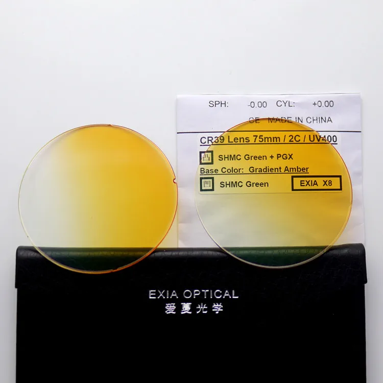 Линзы для солнцезащитных очков фотохромные серые SHMC зеленые UV400 X серия EXIA