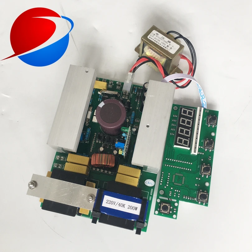 UCE 200W Frequency Tracking Ultrasonic PCB Generator With Display Board For Cleaning machinery accessories